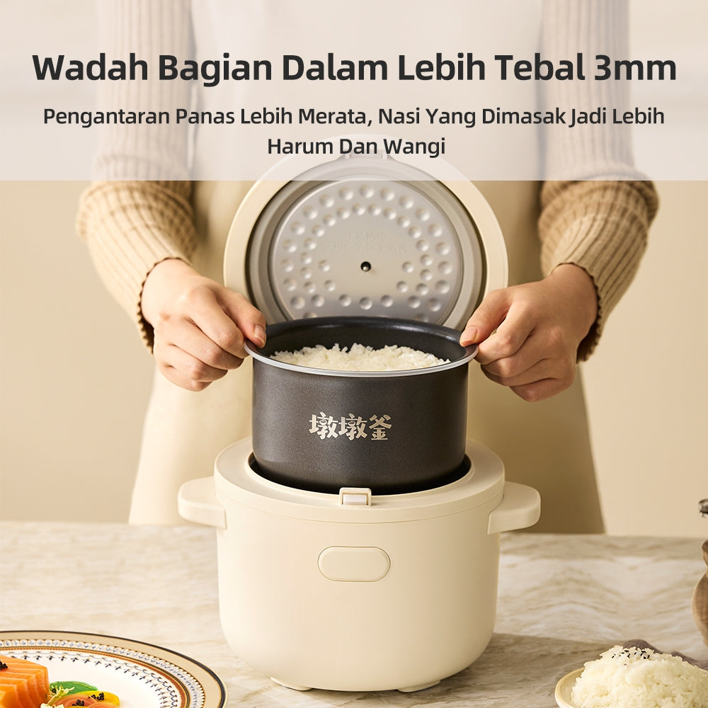 Soseki Rice Cooker Cantik Putih Bisa di atas meja 1,2 Liter 2 Cup